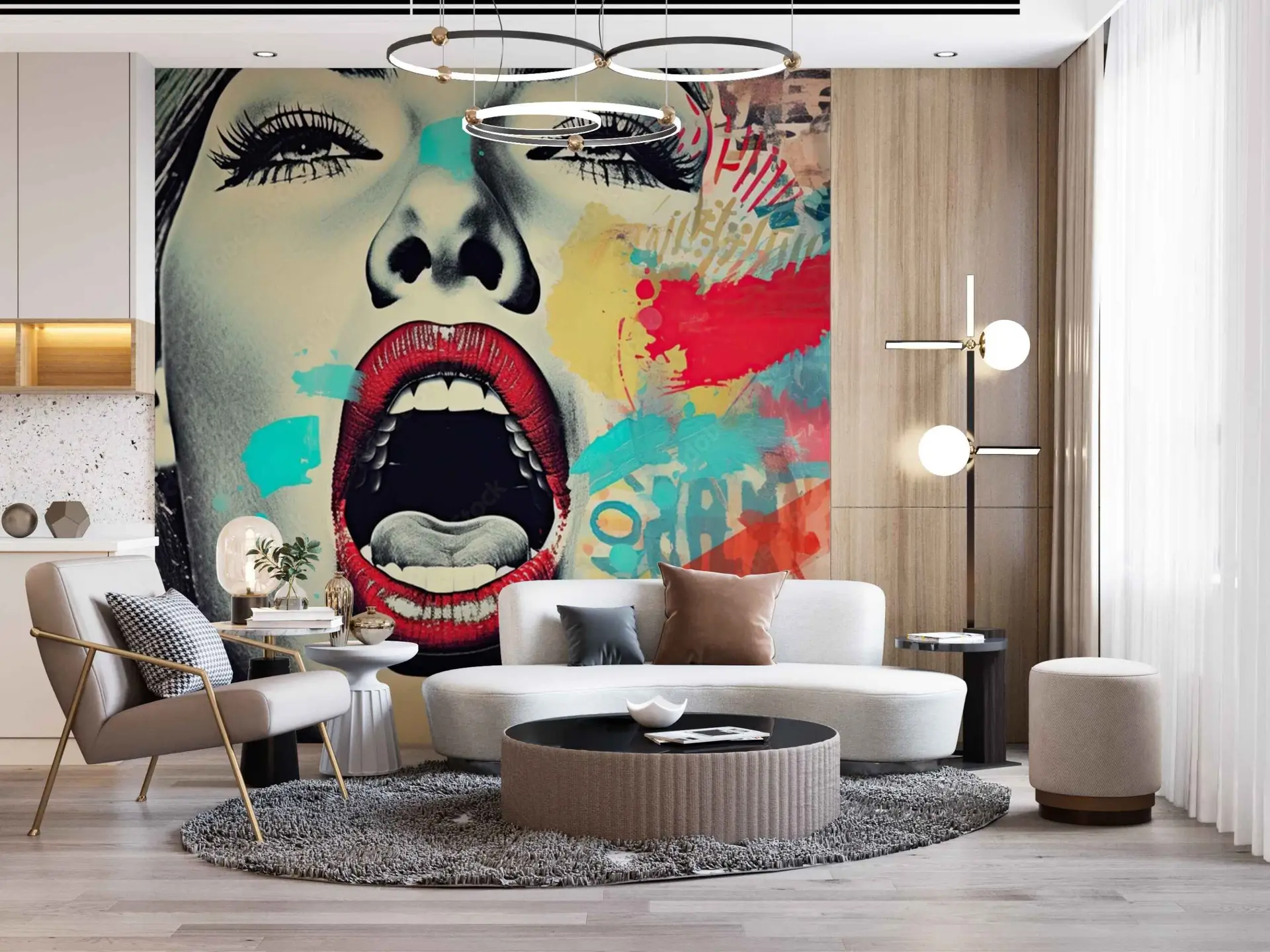 Mur décoration par une toile murale sur mesure