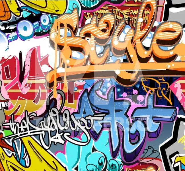 graffiti decoration intérieur idée banque d'image