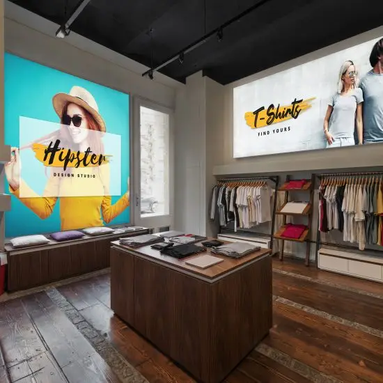 Caisson lumineux magasin lightbox sur mesure