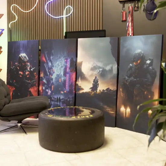 Panneaux acoustiques muraux sur mesure avec impression personnalisée, solution décorative anti‑bruit.