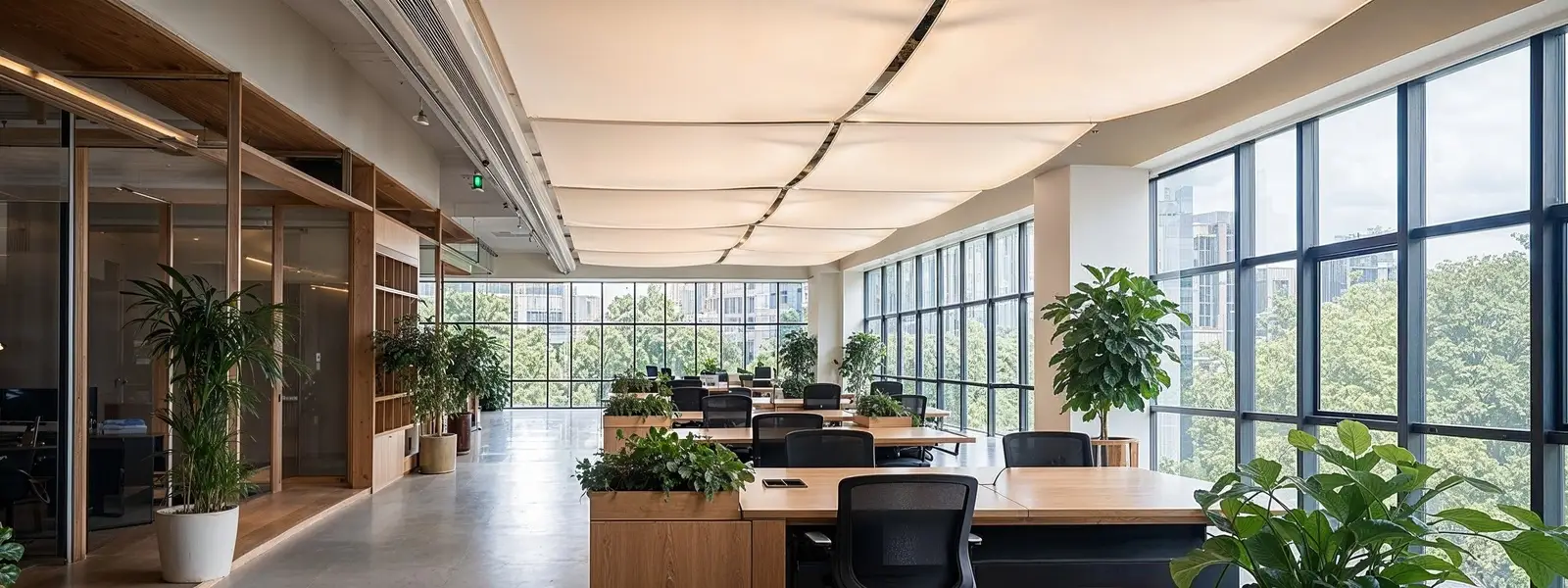 toile tendue acoustique coworking